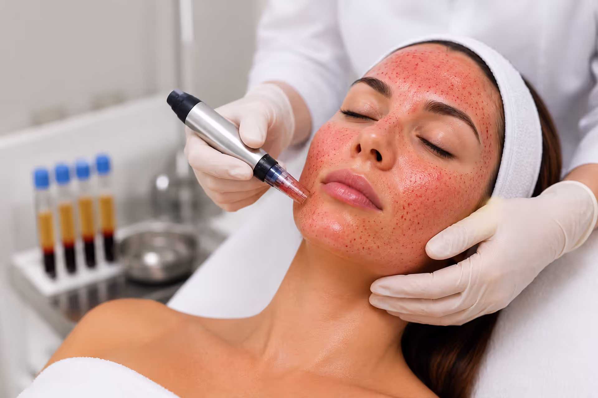 PRP Facial Treatment in Modern Aesthetic Clinic