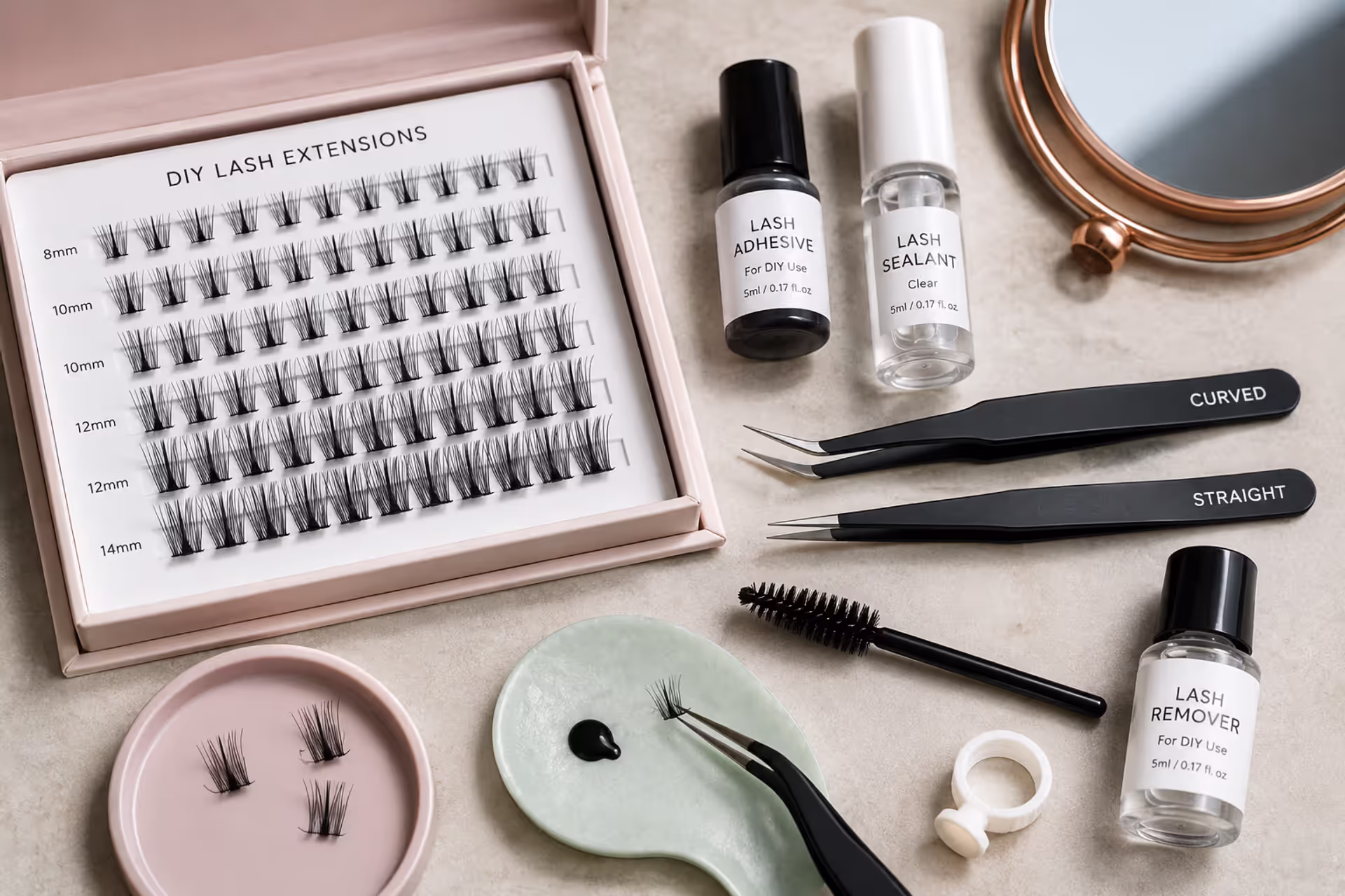 DIY At-Home Lash Extension Kit with Professional Beauty Tools